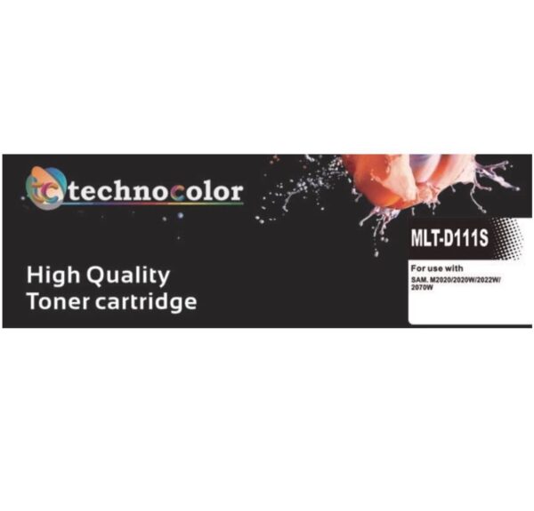 TechnoColor MLT-D111 SAMSUNG Compatible LaserJet Toner Cartridge, BLACK