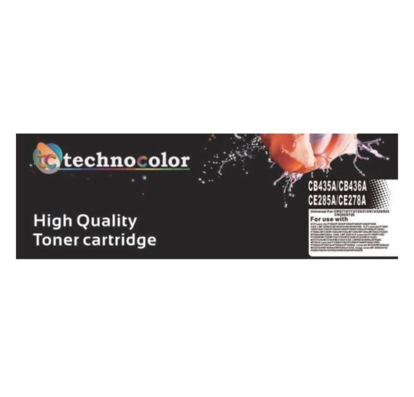 TechnoColor 35A/36A/78A/85A Black HP Compatible LaserJet Toner Cartridge (CE285A, CB435A, CB436A, CE278A )