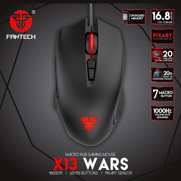 FANTECH X13 WARS RGB GAMING MOUSE