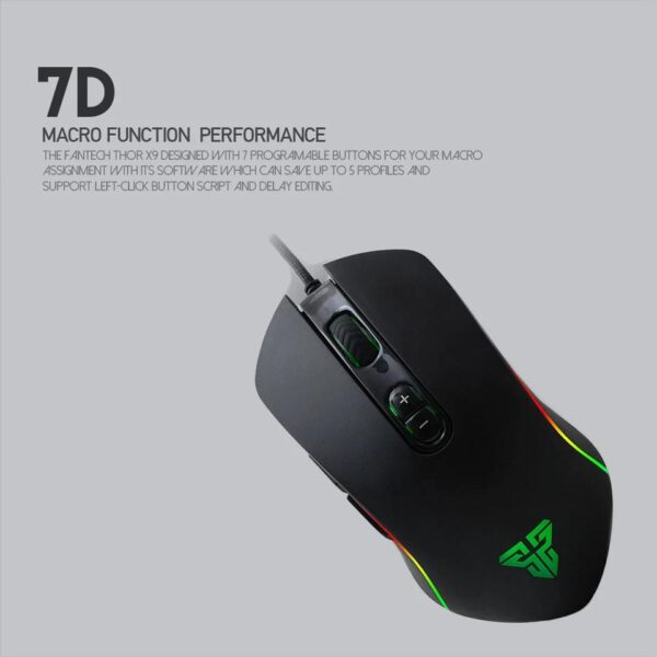 FANTECH X9 THOR RGB GAMING MOUSE - Image 4