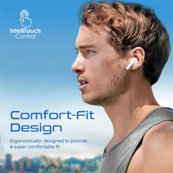 Promate High Definition ENC Earphones With IntelliTouch White | FreePods-3 - Image 4