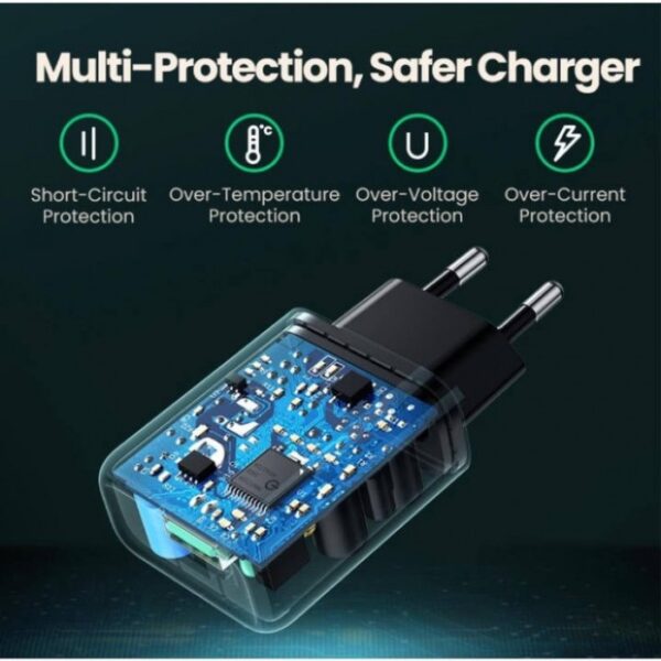 18W QC3.0 USB-A CELL PHONE FAST CHARGER ADAPTER UGREEN CD122 - 70273 - Image 4