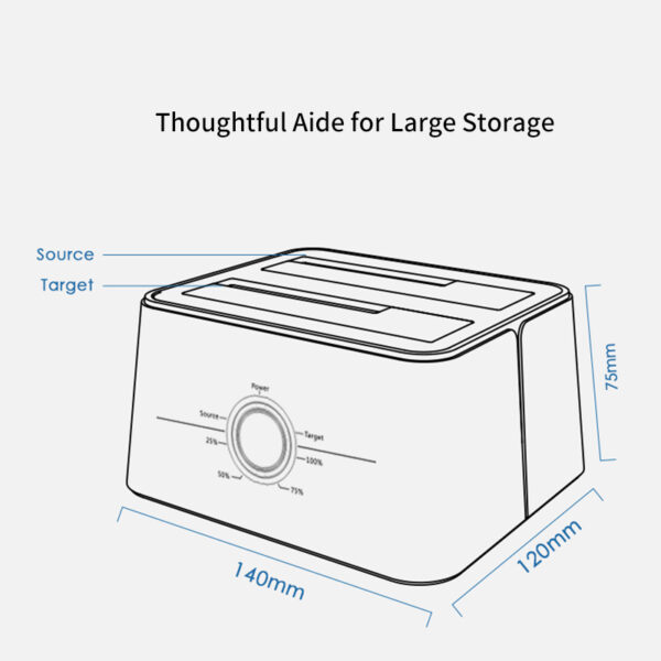 USB 3.0 SATA Dual Bay HDD Docking Station - Image 4