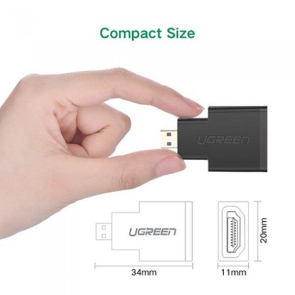 4K MICRO HDMI MALE TO HDMI FEMALE ADAPTER UGREEN 20106 - 20106 - Image 8