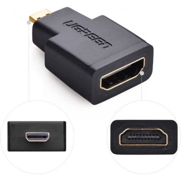 4K MICRO HDMI MALE TO HDMI FEMALE ADAPTER UGREEN 20106 - 20106 - Image 3