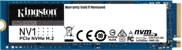 Kingston NV1 M.2 2280 500GB PCI-Express 3.0 x4 NVMe Internal Solid State Drive (SSD) SNVS/500G