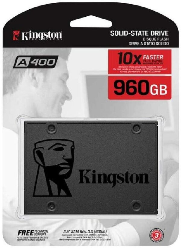 Kingston SSD 960GB A400 SATA 3 2.5" Internal SSD SA400S37/960G