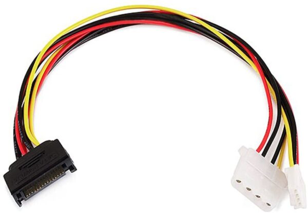 12-Inch SATA 15-Pin Male to 4-Pin Power Cable