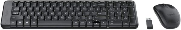 Logitech MK220 Wireless Keyboard and Mouse Combo for Windows, QWERTY Keyboard - Black - Image 3