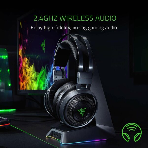 Razer Nari Ultimate: THX Spatial Audio HyperSense Technology – 2.4GHz Wireless Audio, Cooling Gel-Infused Cushions – Gaming Headset Works with PC, PS4, Xbox One, Switch - Image 6