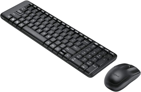 Logitech MK220 Wireless Keyboard and Mouse Combo for Windows, QWERTY Keyboard - Black - Image 2