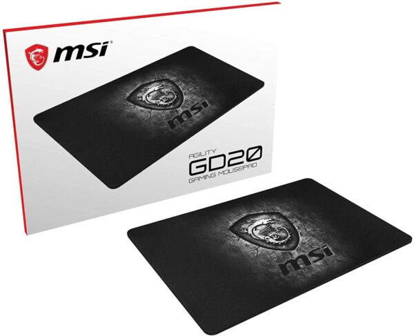 MSI Agility Gaming Ultra-Smooth Low-Friction Textile Surface Non-Slip Natural Rubber Base 5mm Thick Gaming Mouse Pad | GD20