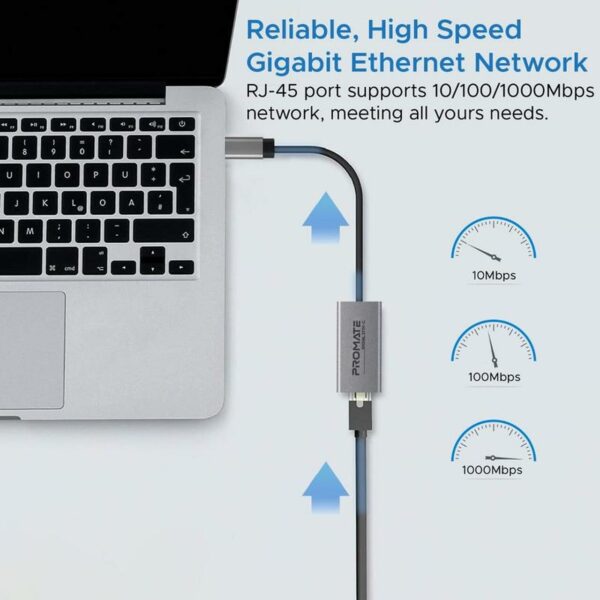 PROMATE High Speed USB-C to Gigabit Ethernet Adapter | GigaLink-C - Image 5