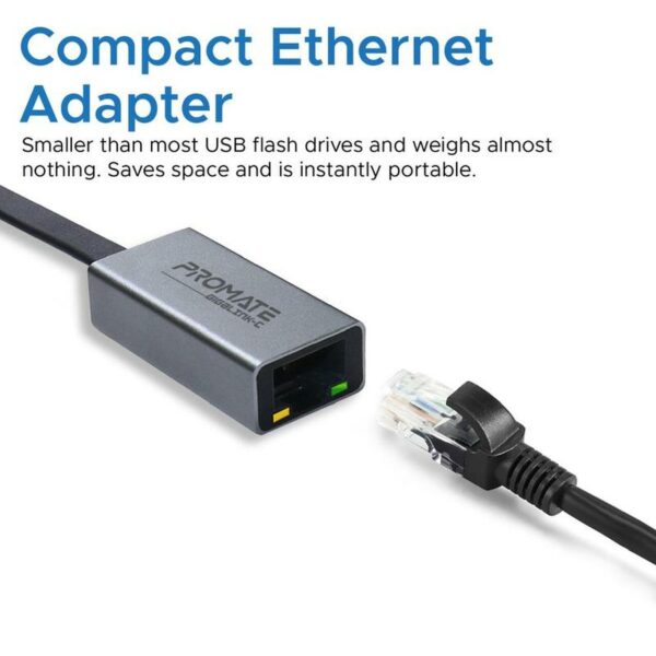 PROMATE High Speed USB-C to Gigabit Ethernet Adapter | GigaLink-C - Image 4