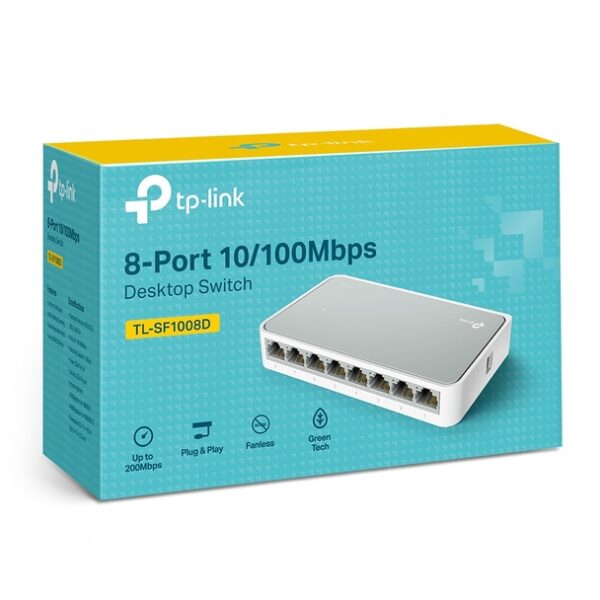 TPLINK 8-Port 10/100Mbps Desktop Switch TL-SF1008D