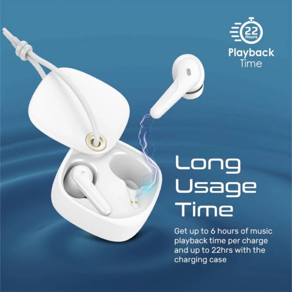 Promate High Definition ENC Earphones With IntelliTouch White | FreePods-3 - Image 3