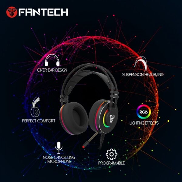 FANTECH HG23 OCTANE 7.1 RGB GAMING HEADSET - Image 7