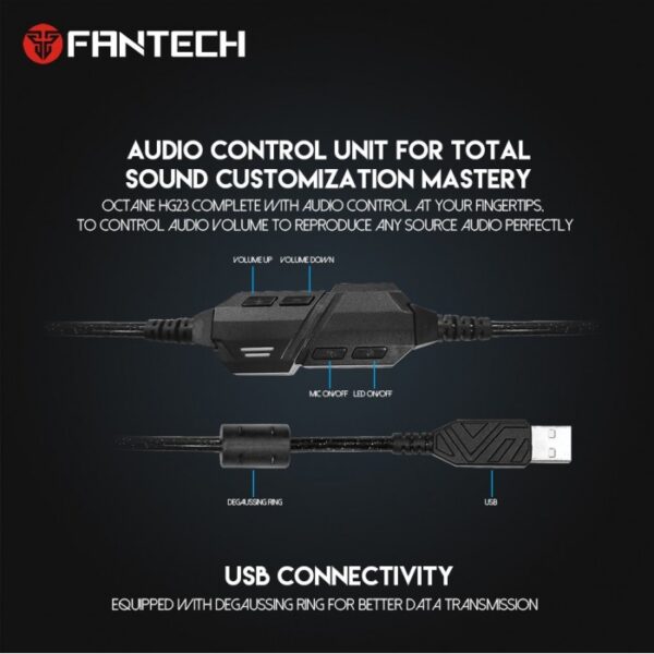 FANTECH HG23 OCTANE 7.1 RGB GAMING HEADSET - Image 3