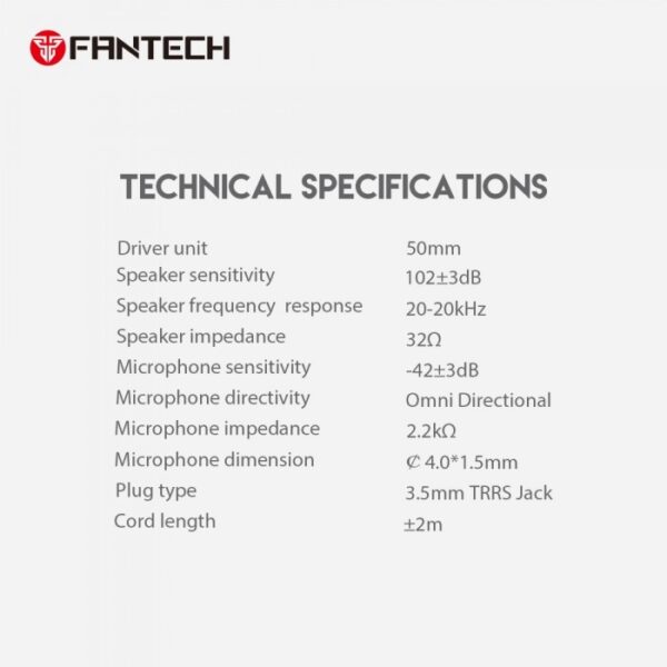 FANTECH HQ52 TONE GAMING HEADSET - Image 3