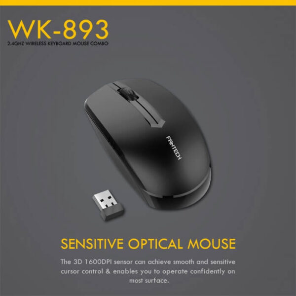 FANTECH WK-893 WIRELESS COMBO KEYBOARD & MOUSE - Image 6