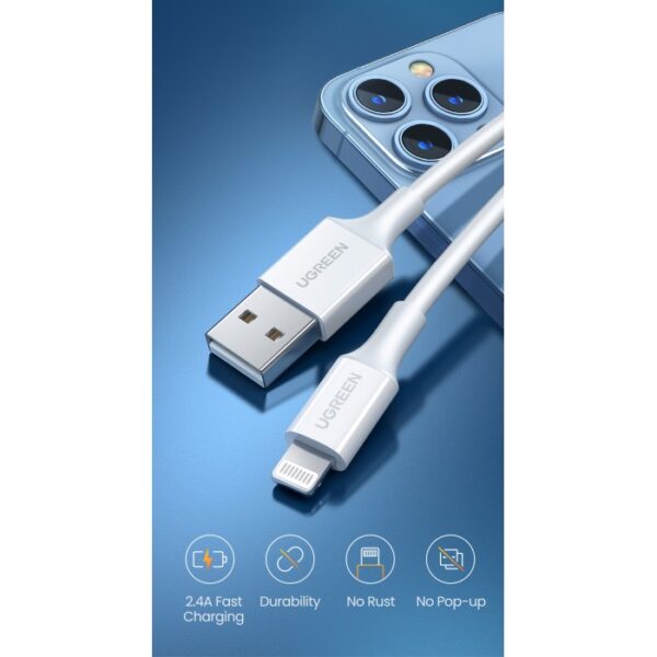 MFI, APPLE CERTIFIED CABLE USB TO LIGHTNING UGREEN US155 - Image 11