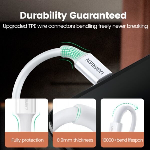 MFI, APPLE CERTIFIED CABLE USB TO LIGHTNING UGREEN US155 - Image 8