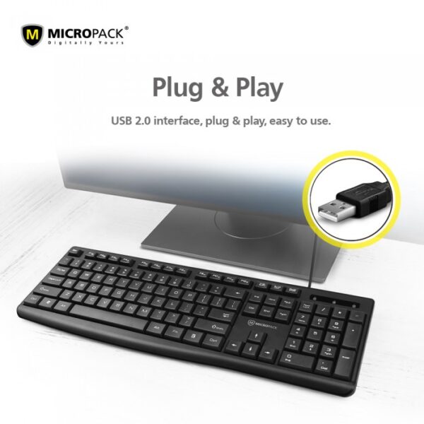 MICROPACK K-206 COMPACT WIRED KEYBOARD - Image 5