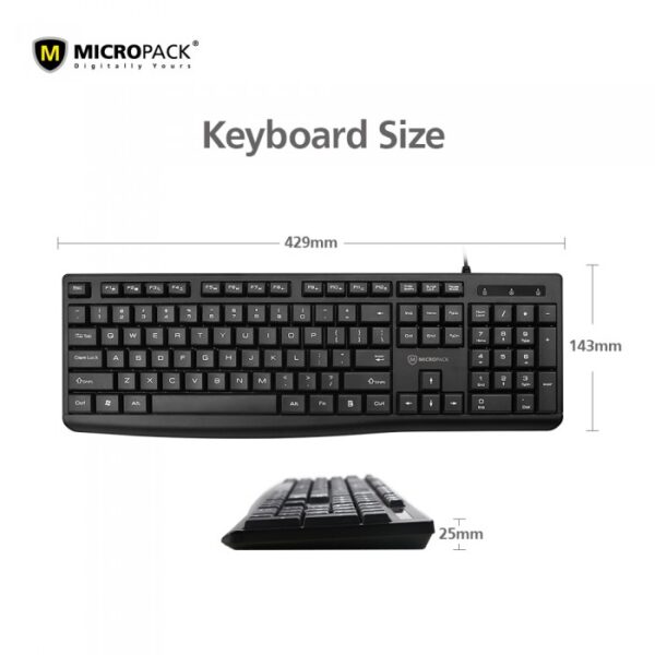 MICROPACK K-206 COMPACT WIRED KEYBOARD - Image 3