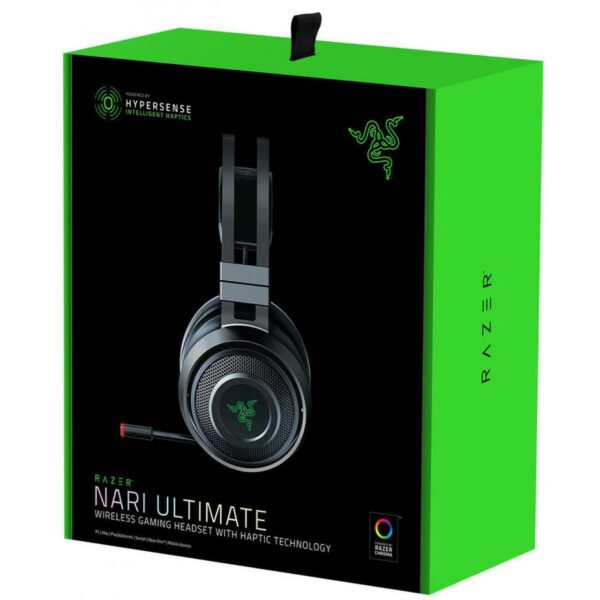 Razer Nari Ultimate: THX Spatial Audio HyperSense Technology – 2.4GHz Wireless Audio, Cooling Gel-Infused Cushions – Gaming Headset Works with PC, PS4, Xbox One, Switch