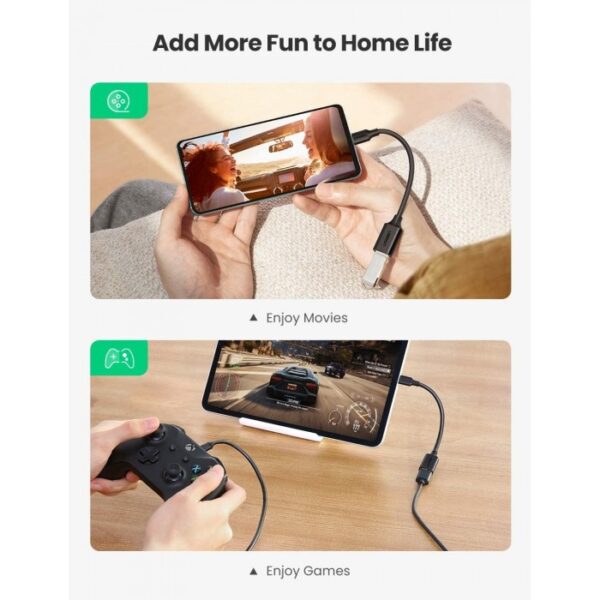OTG CABLE ADAPTER FROM USB-C 3.1 MALE TO USB 3.0 FEMALE UGREEN US154-30701 - Image 3