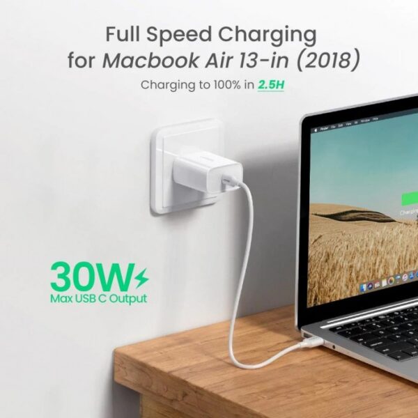 PD 30W USB-C PHONE & MACBOOK CHARGER ADAPTER UGREEN CD127 - 70161 - Image 9