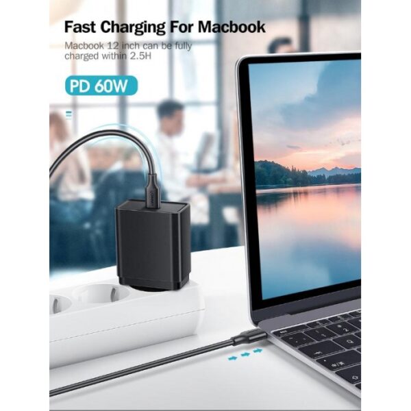 USB-C TO USB-C PD60W FAST CHARGE & DATA CABLE UGREEN US286 - Image 5