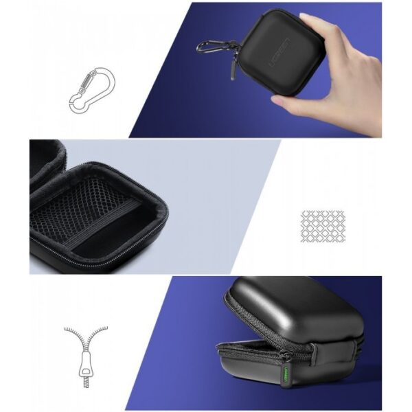 WATERPROOF SMALL SIZE CASE FOR EARPHONE, CABLE, CHARGER, EARBUDS & MEMORY CARD UGREEN - Image 4