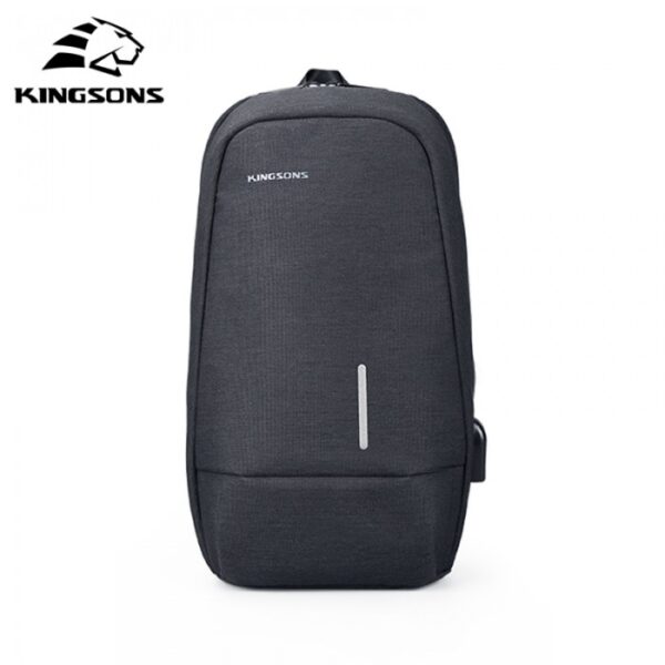 KINGSONS MULTIFUNCTIONAL CHEST BAG KS3173W DARK GRAY WATER-RESISTANT, SHOCK-RESISTANT - Image 2