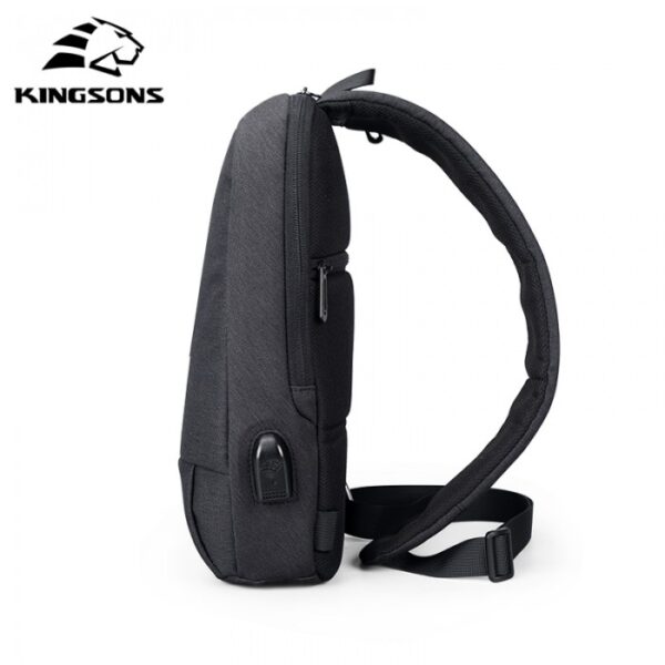 KINGSONS MULTIFUNCTIONAL CHEST BAG KS3173W DARK GRAY WATER-RESISTANT, SHOCK-RESISTANT - Image 10