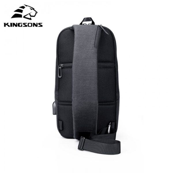 KINGSONS MULTIFUNCTIONAL CHEST BAG KS3173W DARK GRAY WATER-RESISTANT, SHOCK-RESISTANT - Image 7