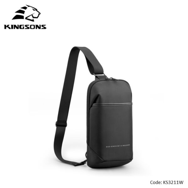 KINGSONS MULTIFUNCTIONAL CHEST BAG KS3211W DARK GRAY WATER-RESISTANT, SHOCK-RESISTANT, SLIM DEISGN