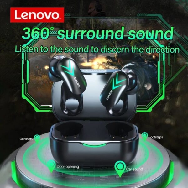 LENOVO TWS WIRELESS BLUETOOTH 5.1 GAMING EARBUDS XT82 - Image 4