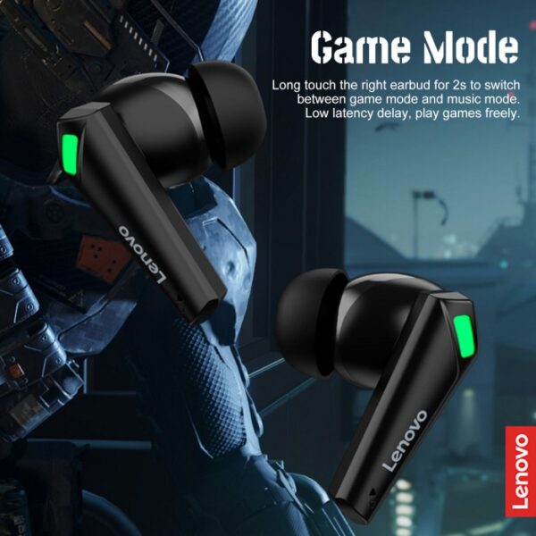 LENOVO TWS WIRELESS BLUETOOTH 5.1 GAMING EARBUDS XT85II (BLACK) - Image 11