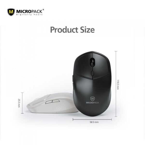 MICROPACK M-726W SPEEDY LITE WIRELESS OFFICE MOUSE (GREY) - Image 6