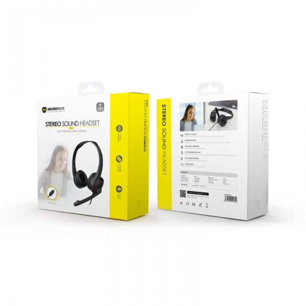 MICROPACK MHP-02 CHAT & STEREO USB COMPUTER HEADSET - Image 3