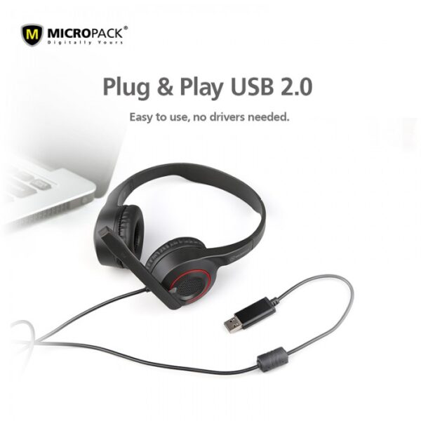 MICROPACK MHP-02 CHAT & STEREO USB COMPUTER HEADSET - Image 7