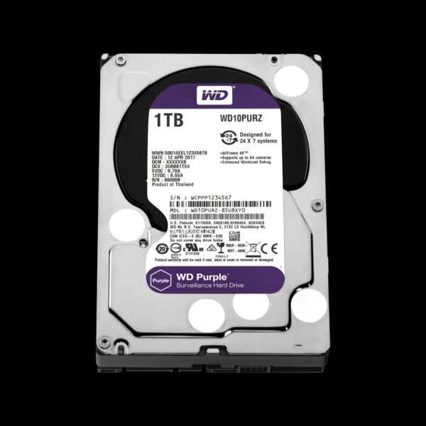 Western Digital 1TB WD Purple Surveillance Internal Hard Drive HDD