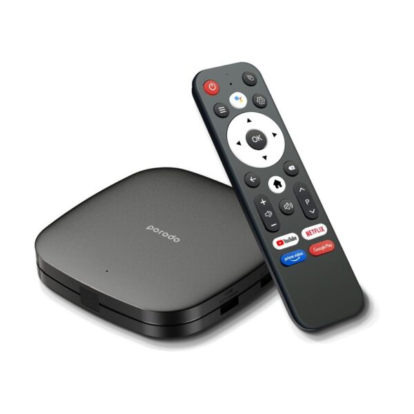 Porodo Android TV Box 1080P 2GB RAM 8GB ROM Support 4K - Black - Image 2