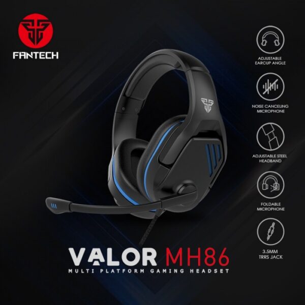 Fantech MH86 VALOR Gaming Headset (Black)