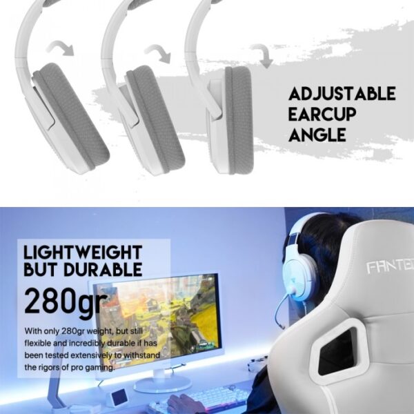 Fantech MH88 TRINITY Gaming Headset (White) - Image 7