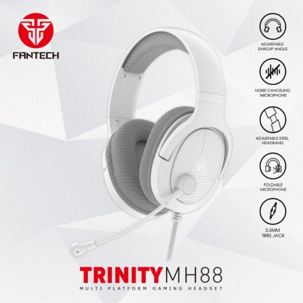 Fantech MH88 TRINITY Gaming Headset (White)