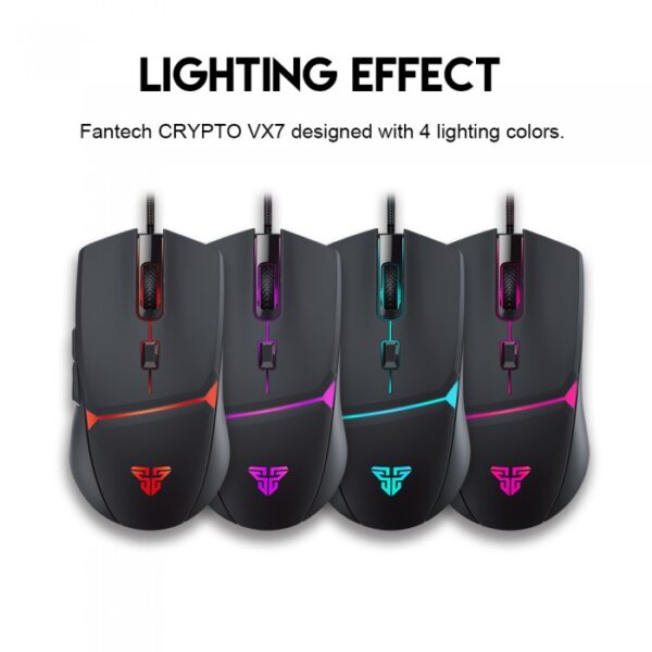 Fantech VX7 CRYPTO RGB Gaming Mouse (Black) - Image 6