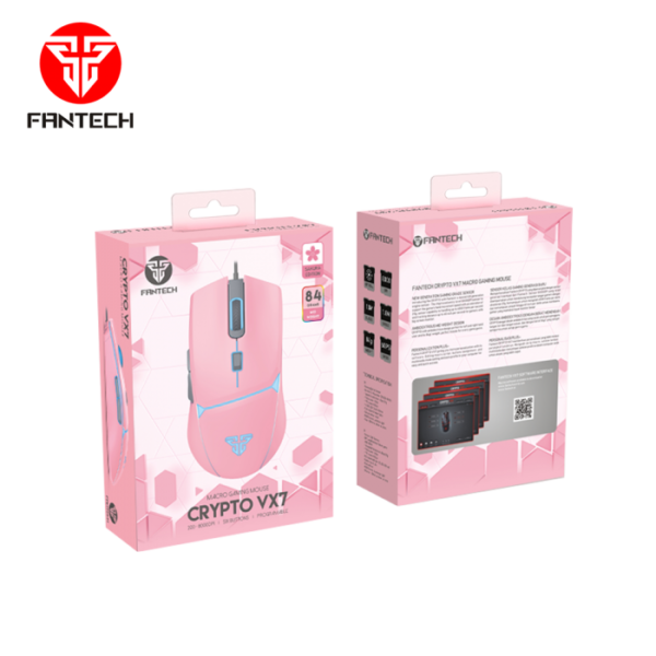 Fantech VX7 CRYPTO RGB Gaming Mouse (Pink Sakura Edition) - Image 3