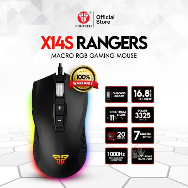 X14 Ranger Macro RGB Gaming Mouse - Image 2